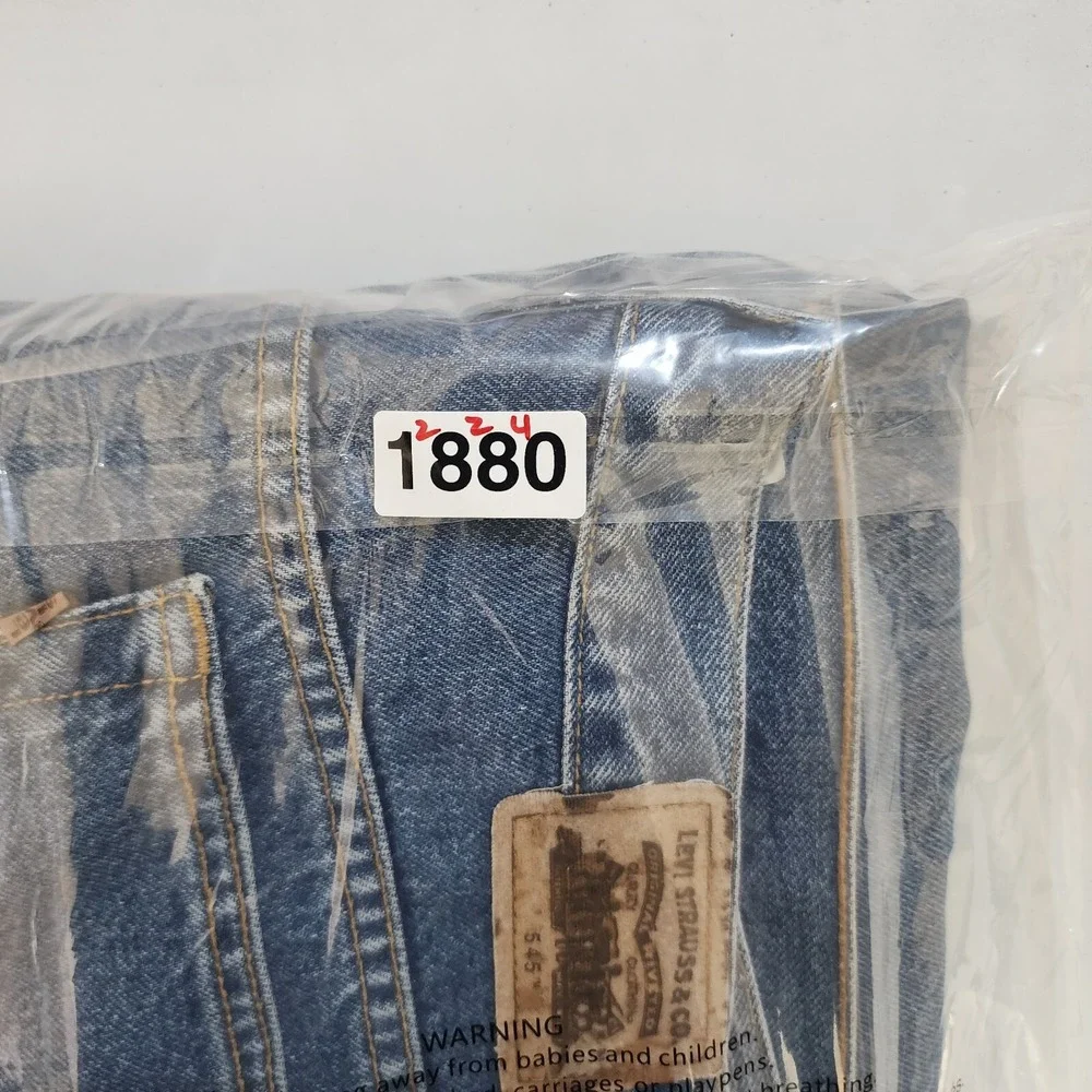 Vintage Levis 545 Jeans Mens 44x30 Blue Denim Brown Tab Loose Fit Baggy 1990s Y2